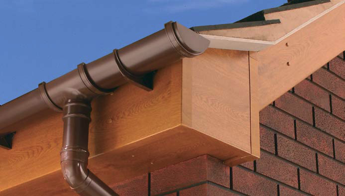 Upvc guttering fascia soffits light oak